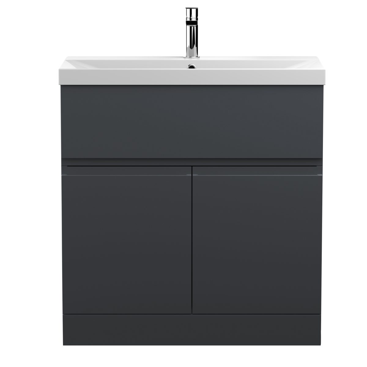 800mm Floor Standing 2 Door/Drawer Vanity & Basin 3 - Image 1
