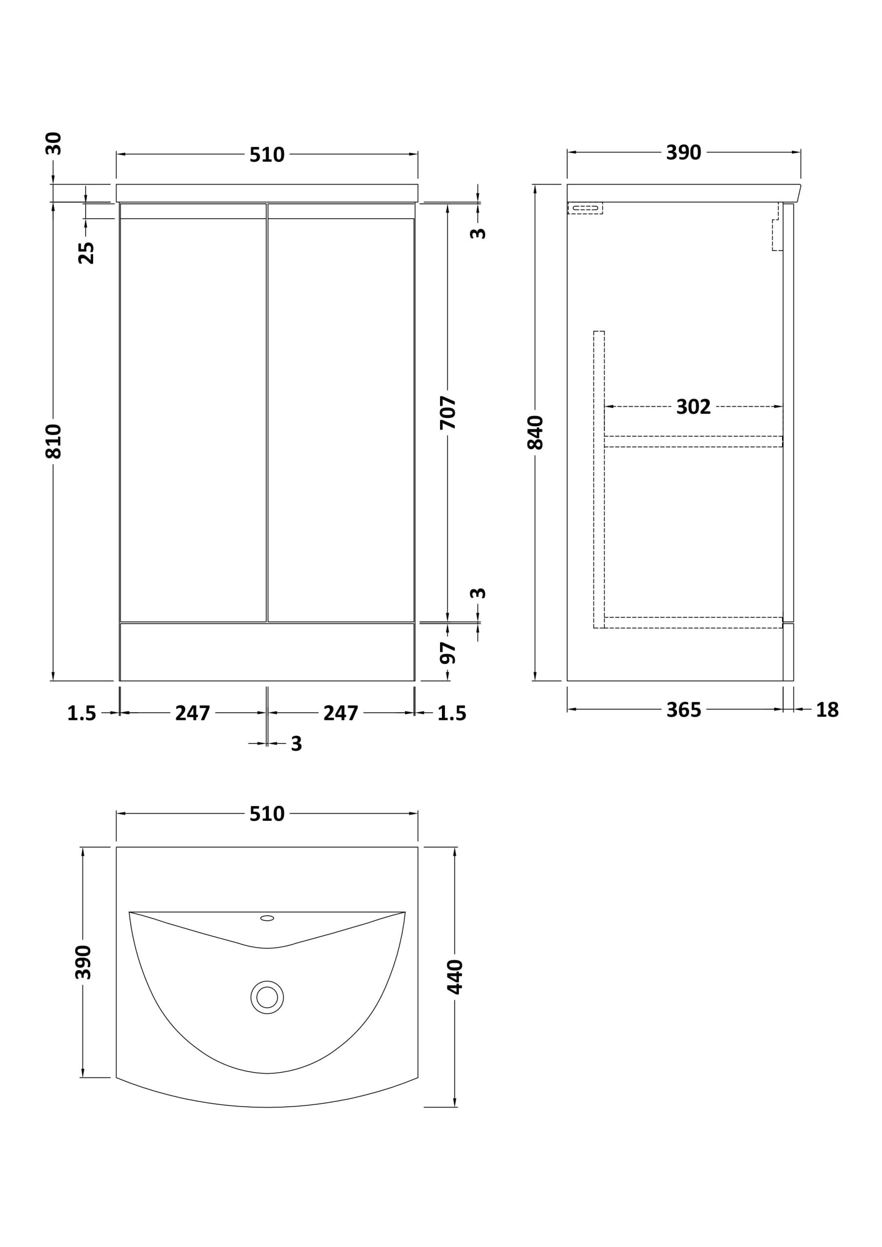 urb1407g_furniture_v1_ld.jpg 500mm Floor Standing 2 Door Vanity & Basin 4 - Image 3