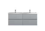 1200 Wall Hung 4 Drawer Vanity & Double Basin