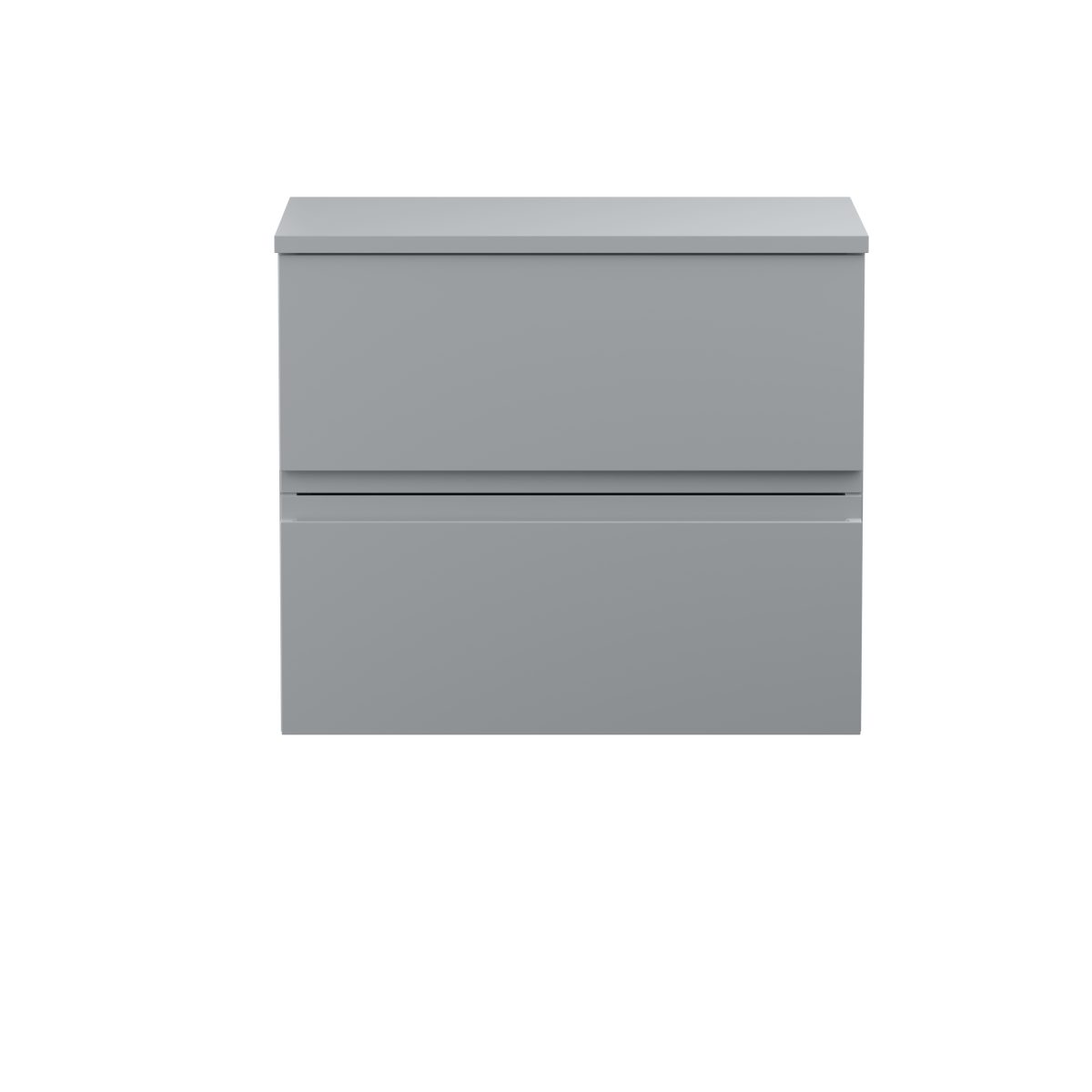 600mm Wall Hung 2-Drawer Vanity Unit & Worktop - Image 1