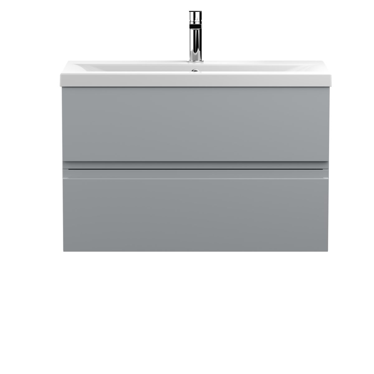 800mm Wall Hung 2-Drawer Vanity Unit & Basin 1 - Image 1