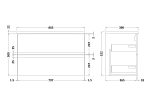 800mm Wall Hung 2-Drawer Unit & Laminate Worktop - Image 2