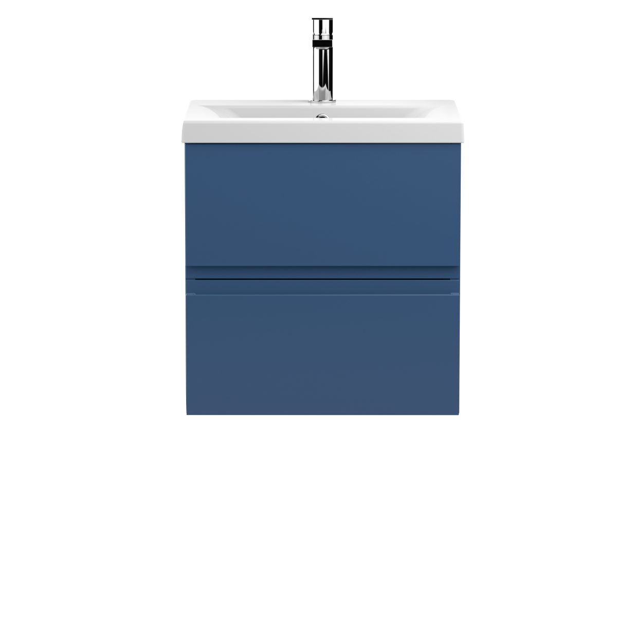 500mm Wall Hung 2-Drawer Vanity Unit & Basin 1 - Image 1
