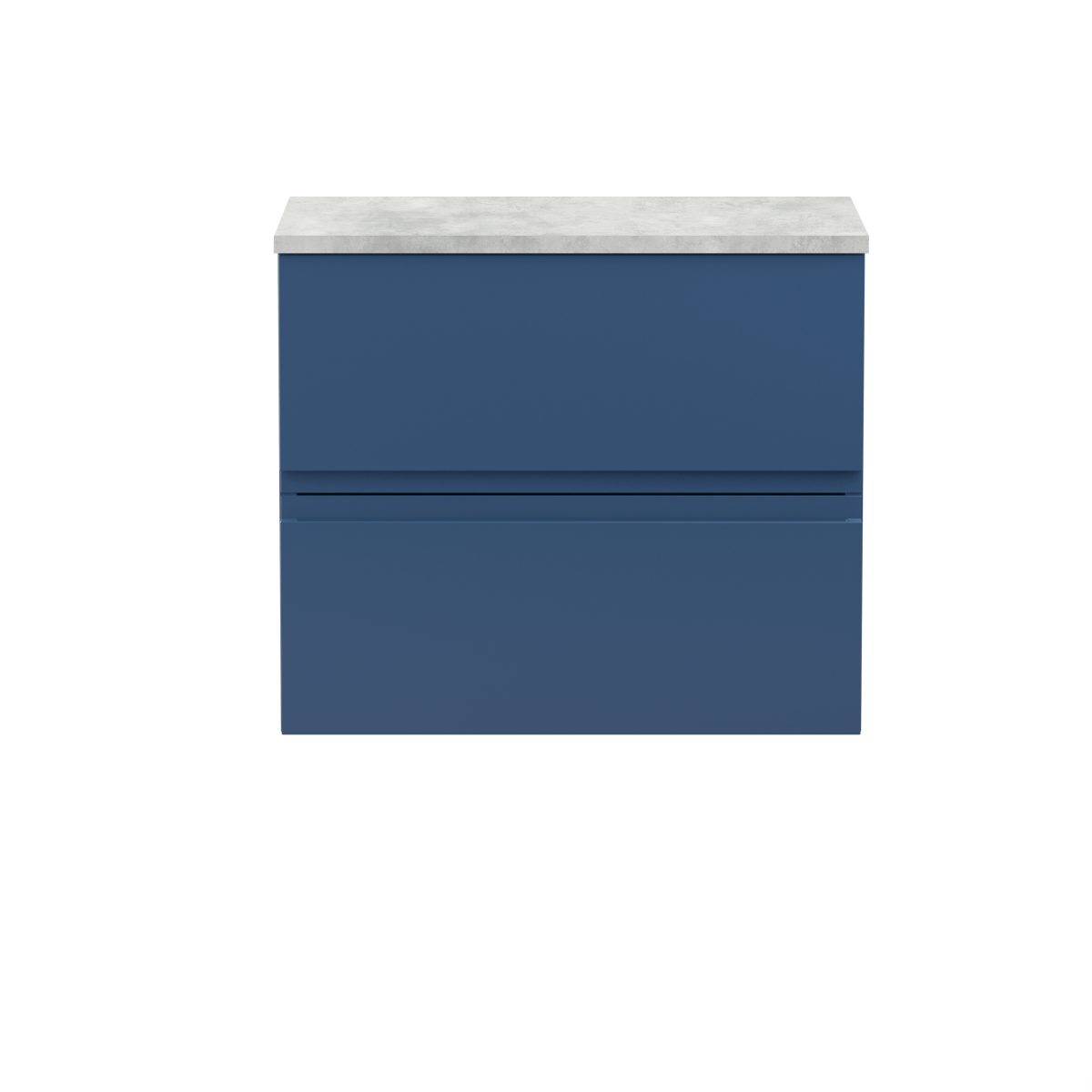 600mm Wall Hung 2-Drawer Vanity Unit & Laminate Worktop - Image 1