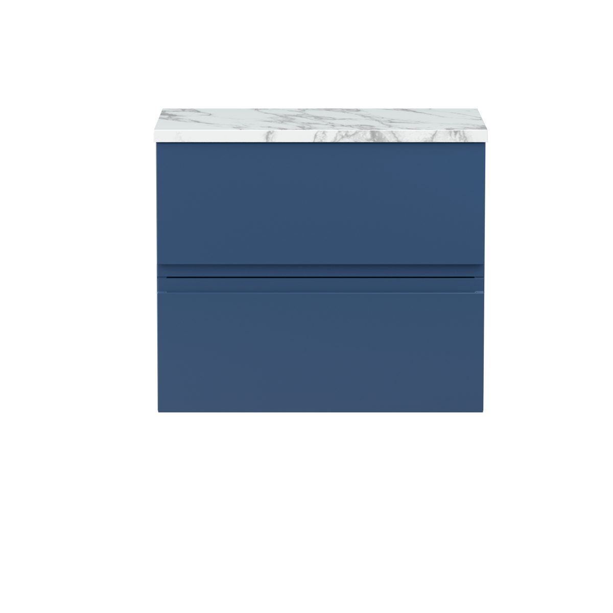 600mm Wall Hung 2-Drawer Unit & Laminate Worktop - Image 1