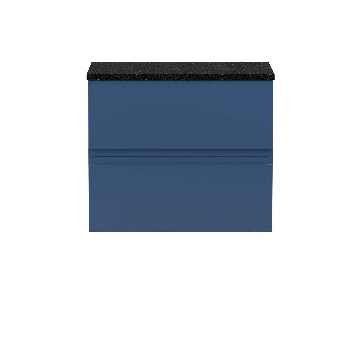 600mm Wall Hung 2-Drawer Vanity Unit & Laminate Worktop - Image 1