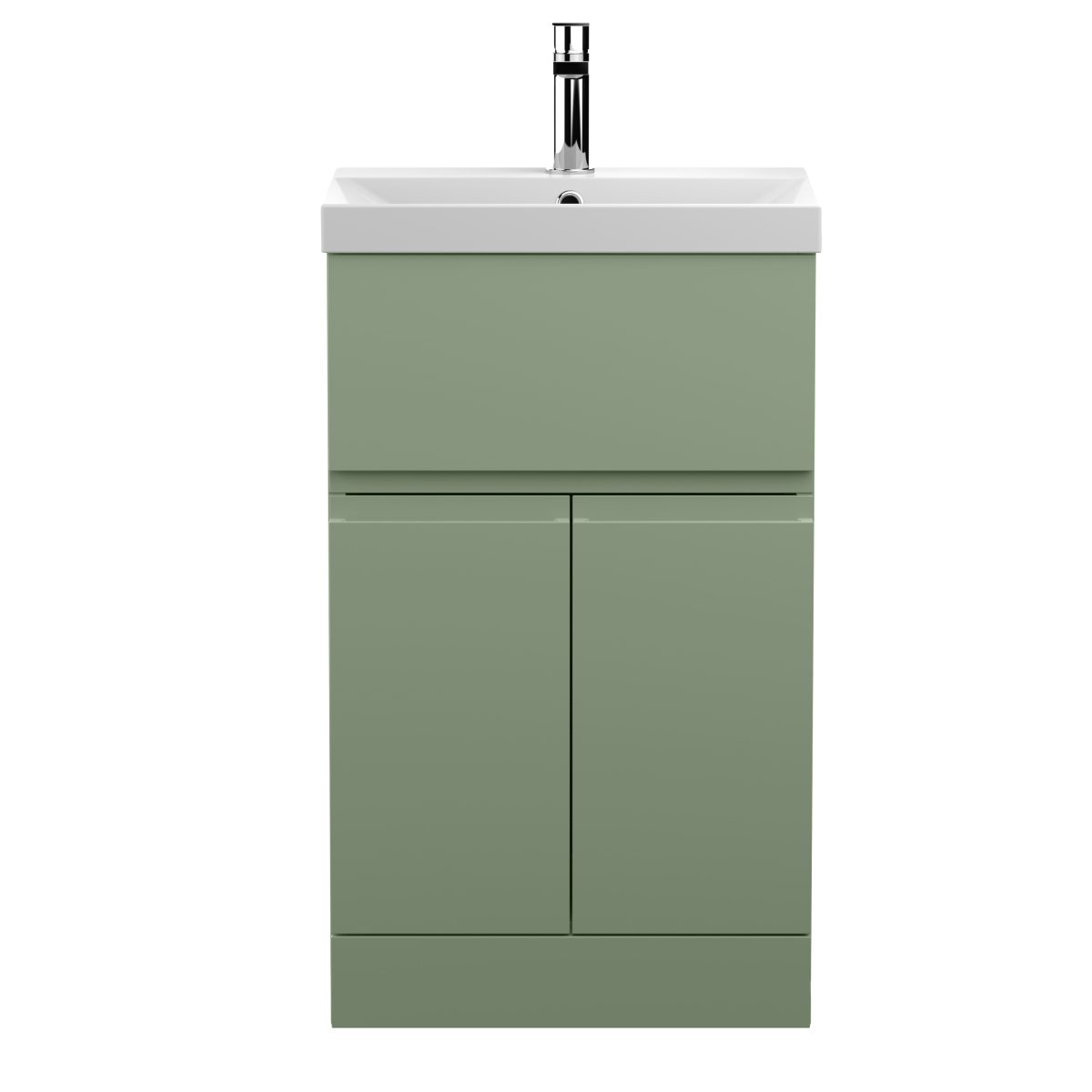 500mm Floor Standing 2 Door/Drawer Unit & Basin 3 - Image 1