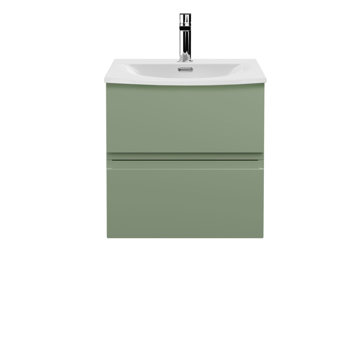 500mm Wall Hung 2 Drawer Unit & Basin 4 - Image 1