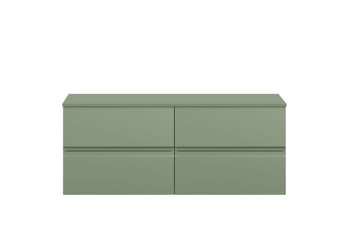 1200 Wall Hung 4 Drawer Unit & Worktop - Image 1