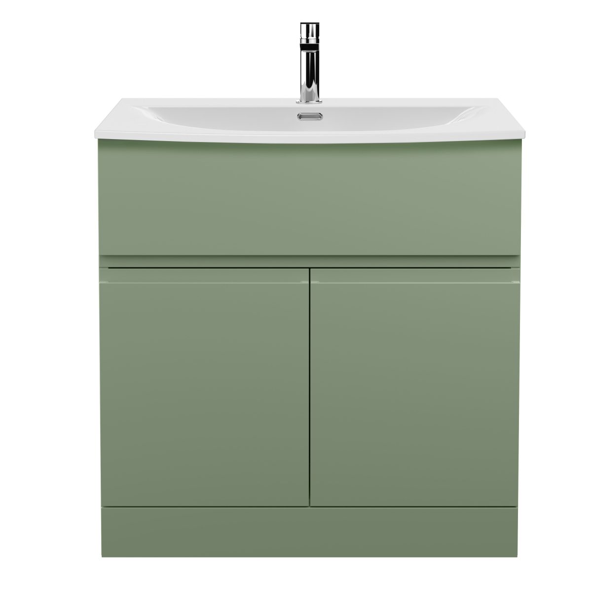 800mm Floor Standing 2 Door/Drawer Unit & Basin 4 - Image 1