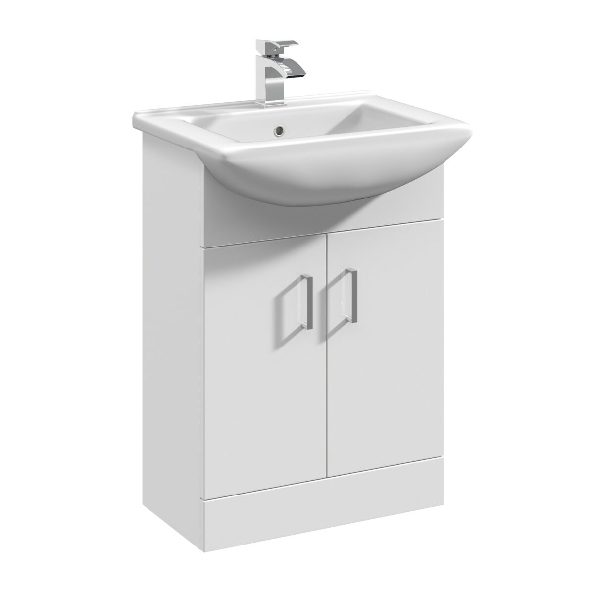 550mm Floor Standing Cabinet & Square Basin - Image 1