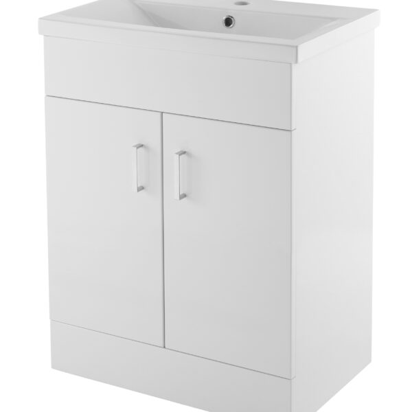 600mm Floor Standing Cabinet & Mid-Edge Basin