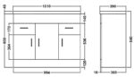 1000mm Floor Standing Cabinet & Mid-Edge Basin - Image 3