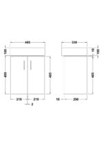 450mm Wall Hung Basin Unit - Image 3