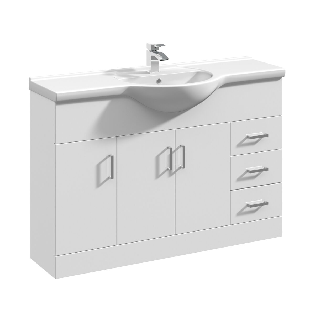 1200mm Floor Standing Cabinet & Round Basin - Image 1