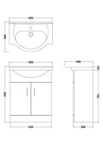 650mm Floor Standing Cabinet & Round Basin - Image 3