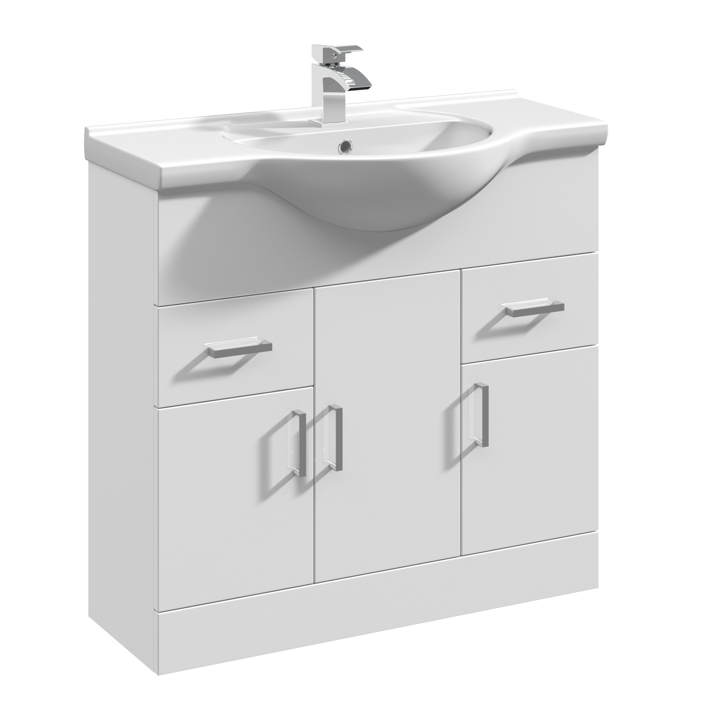 vty850_furniture_v1_co1.jpg 850mm Floor Standing Cabinet & Round Basin - Image 1