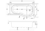 1500mm Right Hand P-Shaped Bath - Image 3