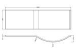 1700mm P shaped front panel - Image 3