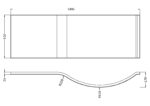 1500mm P shaped front panel - Image 3