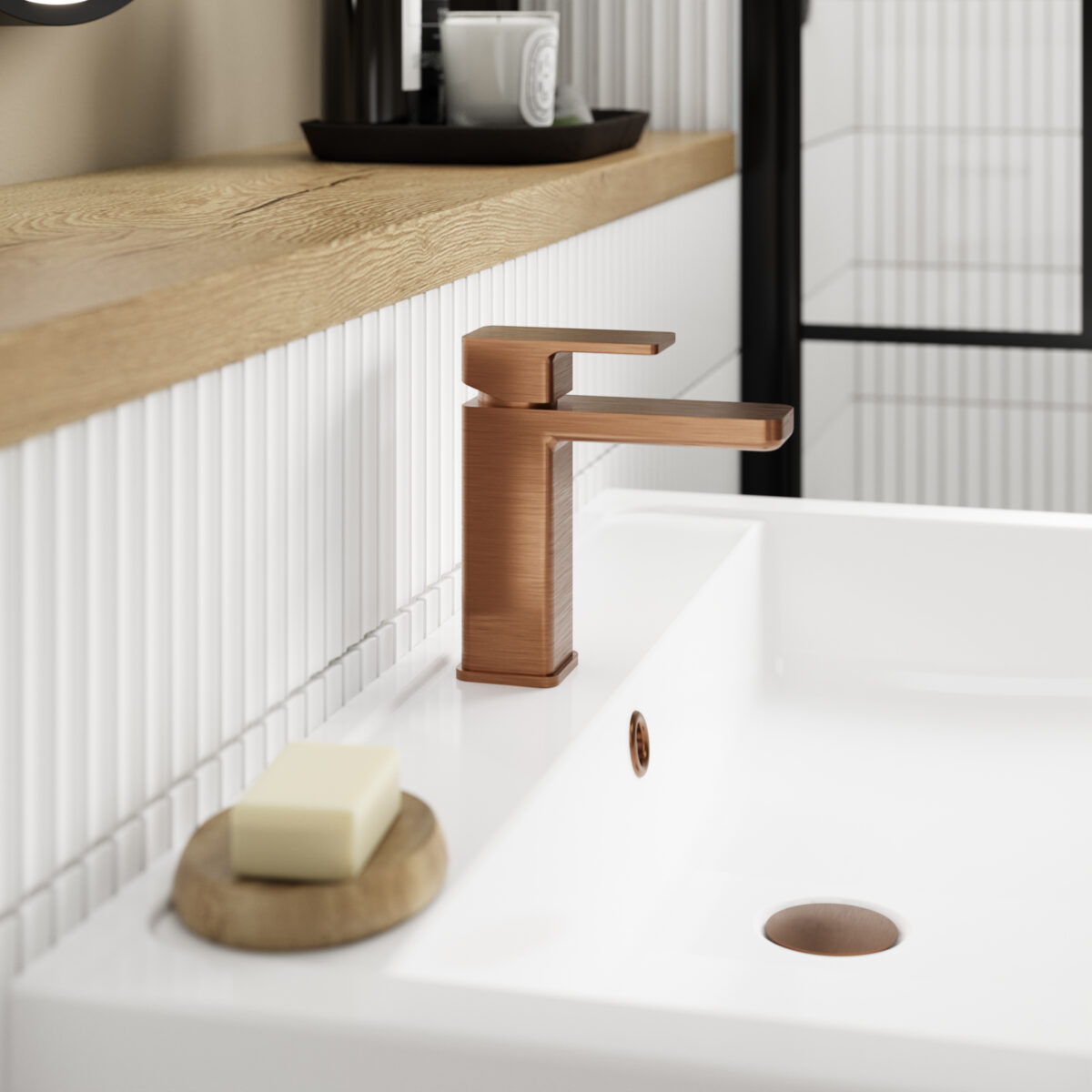 Mono Basin Mixer with Push Button Waste - Image 2