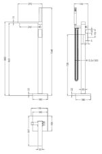 Freestanding Bath Shower Mixer with Kit - Image 2