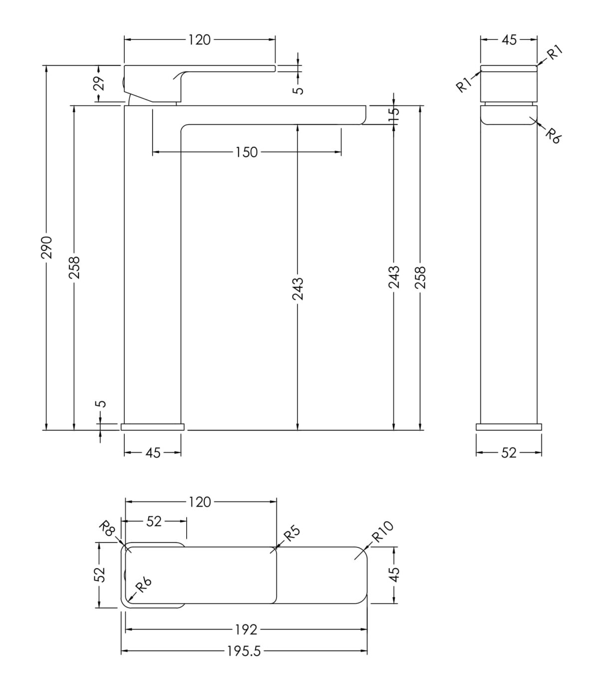 High Rise Mono Basin Mixer - Image 2