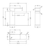 Eco Mono Basin Mixer With Push Button Waste - Image 2