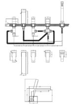 Deck Mounted 5 Tap Hole Bath Shower Mixer - Image 2