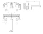 Wall Mounted 3 Tap Hole Basin Mixer - Image 2