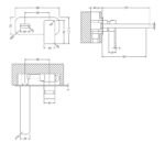 Wall Mounted 2 Tap Hole Basin Mixer With Plate - Image 2
