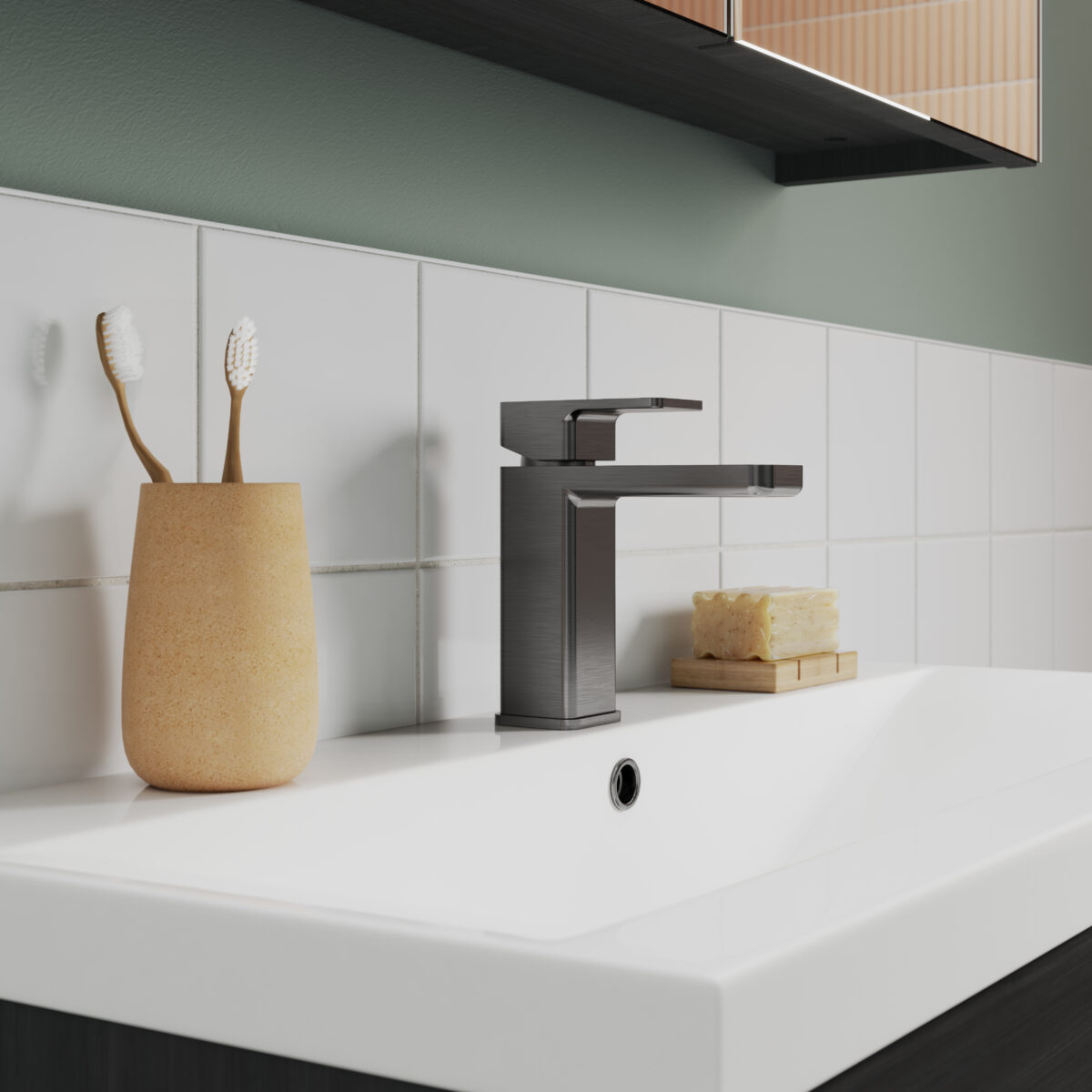 Mono Basin Mixer With Push Button Waste - Image 2