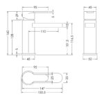 Mono Basin Mixer With Push Button Waste - Image 3