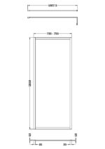 Full Outer Frame Wetroom Screen 1850x760x8mm - Image 3