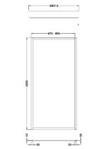 Full Outer Frame Wetroom Screen 1850x900x8mm - Image 3
