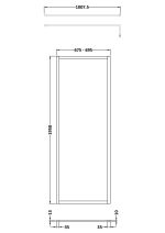 Full Outer Frame Wetroom Screen 1950x700x8mm - Image 2