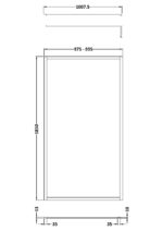 Full Outer Frame Wetroom Screen 1850x1000x8mm - Image 3