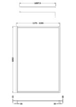 Full Outer Frame Wetroom Screen 1850x1200x8mm - Image 3