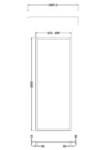Full Outer Frame Wetroom Screen 1850x700x8mm - Image 3