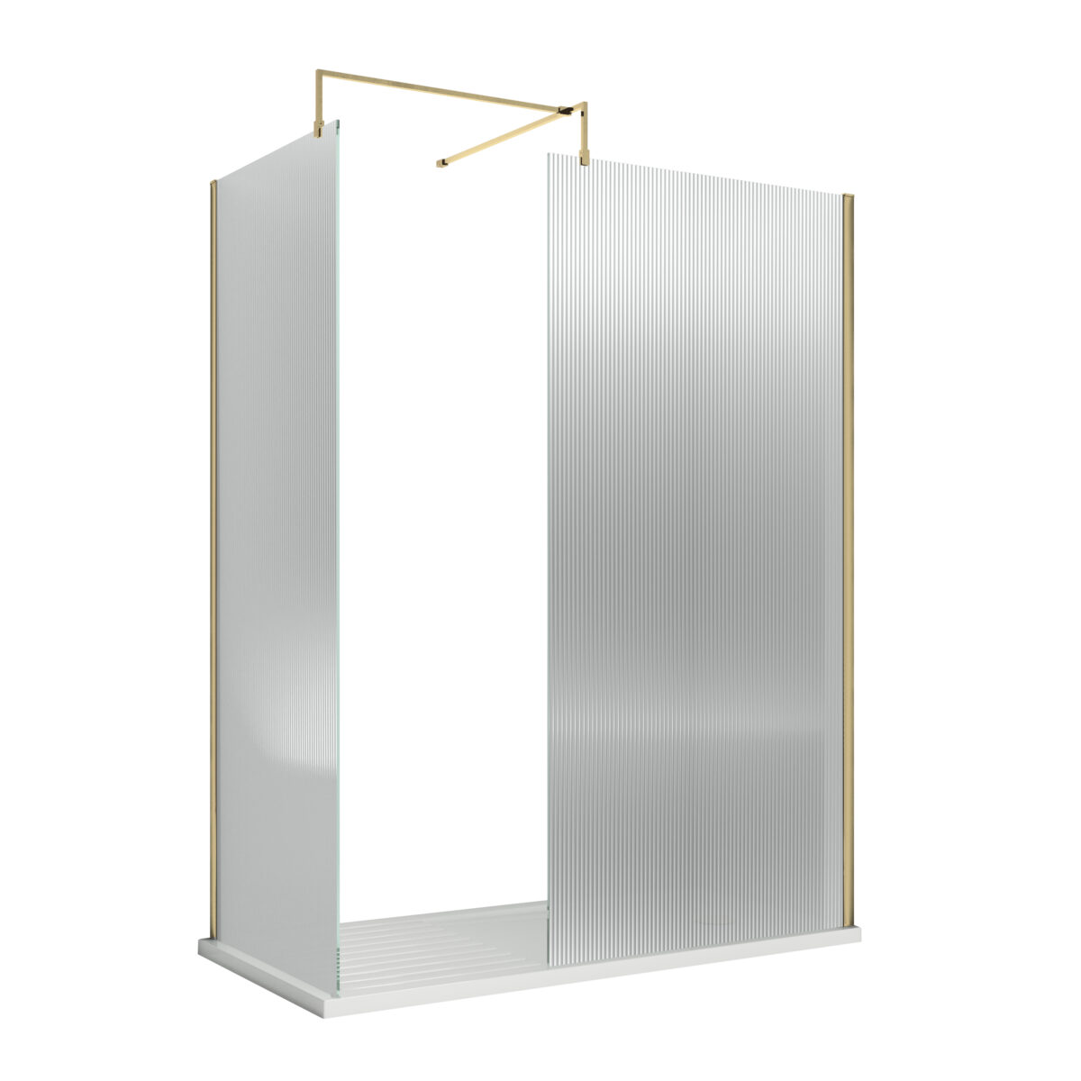 900x1850 Fluted Wetroom Screen Inc' BAR - Image 3
