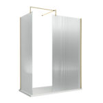 900x1850 Fluted Wetroom Screen Inc' BAR - Image 3