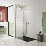900x1850 Fluted Wetroom Screen Inc' BAR - Image 2