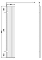 300mm Fluted Hinged Screen with Support Bar - Image 2