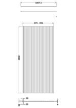 900x1850 Fluted Wetroom Screen Inc' BAR - Image 4