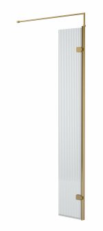 300x1950 Fluted Hinged Screen with Support Bar