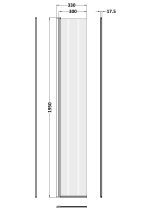 300mm Fluted Hinged Flipper Screen - Image 2