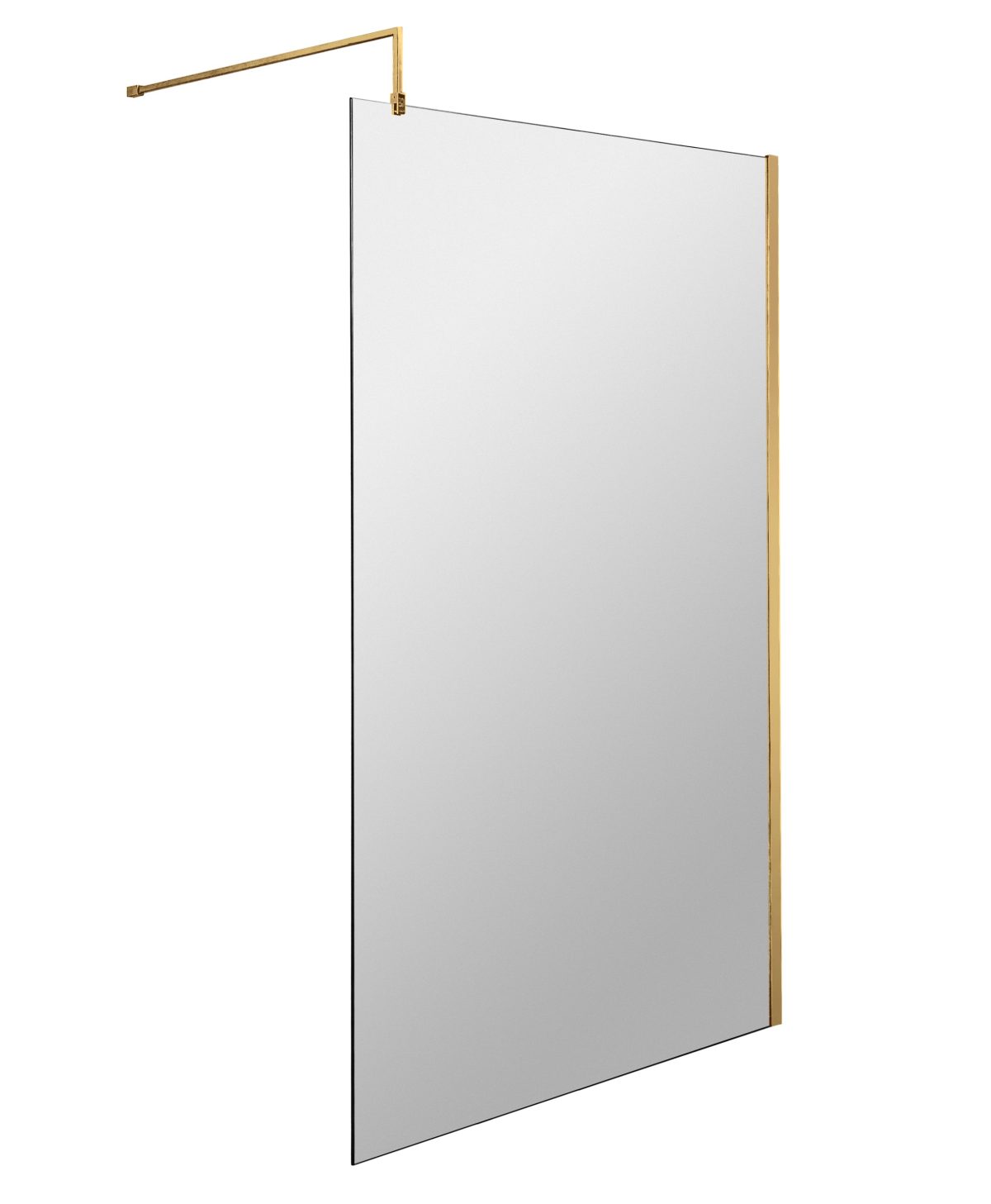 1000mm Wetroom Screen With Brass Support Bar - Image 1