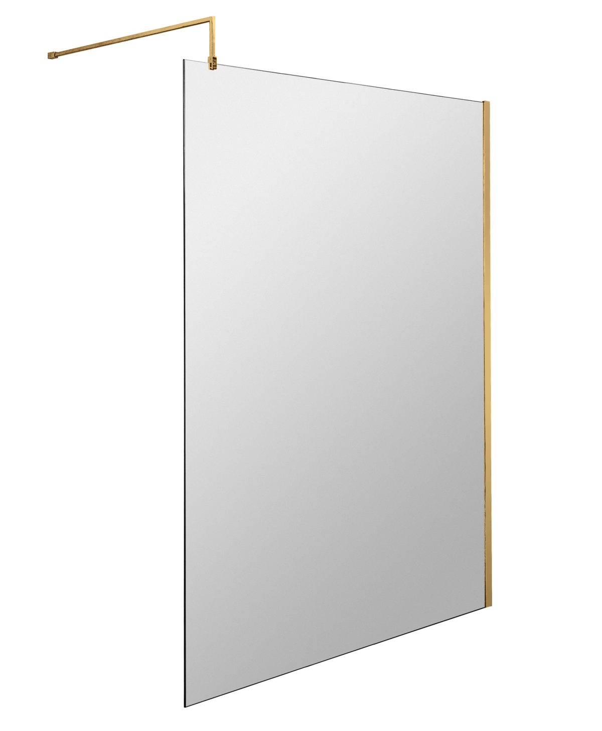 1400mm Wetroom Screen With Brass Support Bar - Image 1