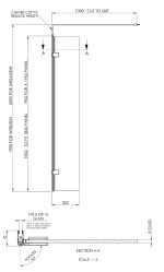 300mm Wetroom Swing Screen - Image 2