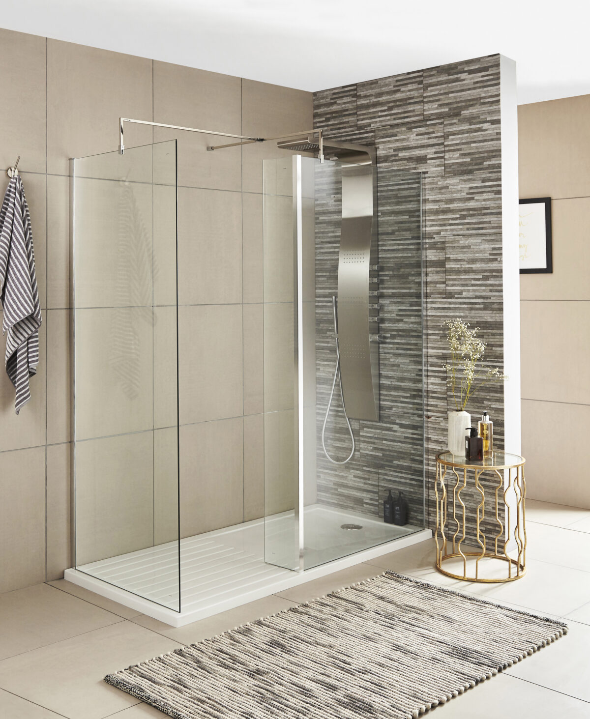Wetroom Return Screen 215 x 1850mm - Image 2